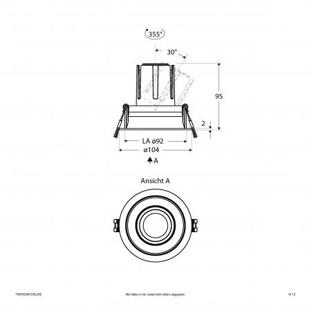 EVN Modulare LED Einbauleuchte F05R09SM1330L24D