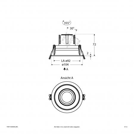 EVN Modulare LED Einbauleuchte F05R11SM0640L38D