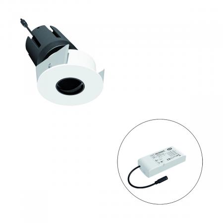 EVN F06RXXXM1327L15D COB-LED Deckeneinbauleuchte DALI-2 13W 2700K 15° CRI92 weiß rund schwenkbar dimmbar Einbaudurchmesser 65mm