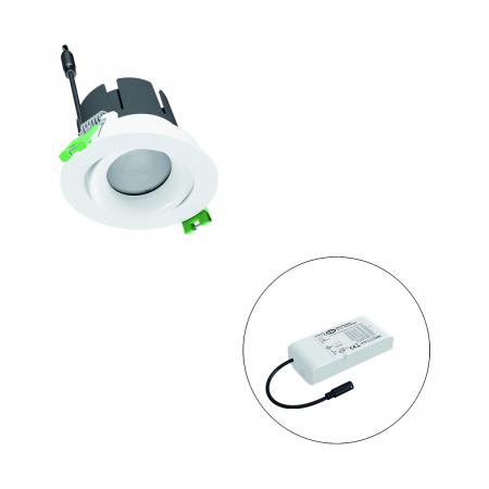 EVN F10RXXXM0630L24D COB-LED Deckeneinbauleuchte 6W 3000K Warmweiß 770lm 24° DALI dimmbar Einbaudurchmesser 70mm