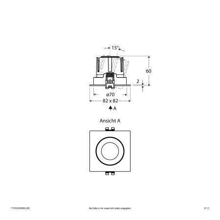 F11RXXXM0640L24D COB-LED Deckeneinbauleuchte 6 W 4000 K Neutralweiß 809 lm 24° DALI Einbaudurchmesser 70 mm