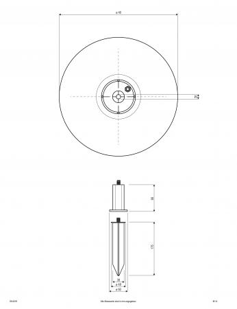 EVN Attraktive Kugelleuchte in Granitoptik Ø40cm IP65 für Standard E27 Leuchtmittel - 2m Zuleitung mit Konturenstecker - inkl. Erdspieß