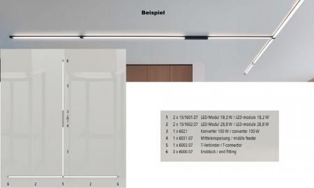 150cm Helestra Vigo LED-Linienmodul in Mattnickel