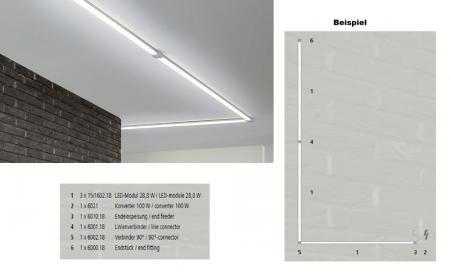 150cm Helestra Vigo LED-Linienmodul in mattschwarz