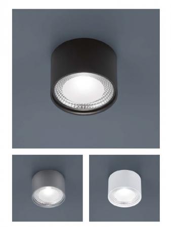 HELESTRA KARI LED Deckenleuchte 12 W 1030 lm 2700 K Warmweiß Ø 115 mm Mattnickel teilsatiniertes Glas dimmbar