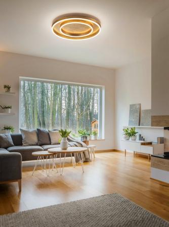 Helestra SONA LED Deckenleuchte 60 W 4690 lm 2900 K Warmweiß CASAMBI Smart Ø 59,5 cm Blattgold
