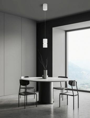 Helestra ROK LED-Pendelleuchte 10W 1020lm 2700K warmweiß mattweiß dimmbar