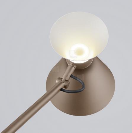 HELESTRA LUK LED Stehleuchte 10 W 680 lm 2700 K Warmweiß Coffee mit satiniertem Acrylglas dimmbar