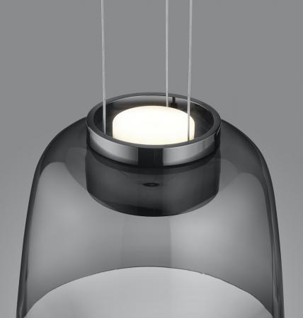 HELESTRA ODA LED Pendelleuchte 25 W 1810 lm 2700 K Warmweiß dimmbar Schwarzchrom