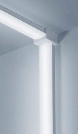 Helestra 90° Verbinder Decke-Wand Wand/Wand mattweiß