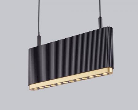 Helestra KOBE LED Pendelleuchte 42 W 2750 lm 2700 K Warmweiß CASAMBI Smart 130 cm Schwarz-Gold