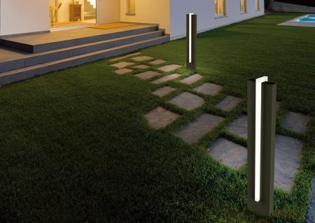 Helestra OKI LED Pollerleuchte 25W 1360 lm 3000 K Warmweiß Graphit IP54