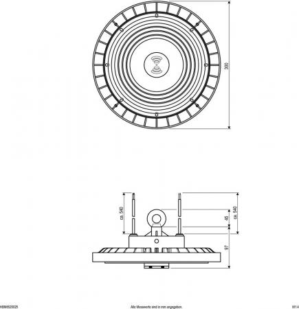 EVN LED Hallenleuchte - schwarz - rund - IP65 - 100-240V/AC/DC 4000, 5000K - 85, 100, 150, 200W - 14450-32000lm