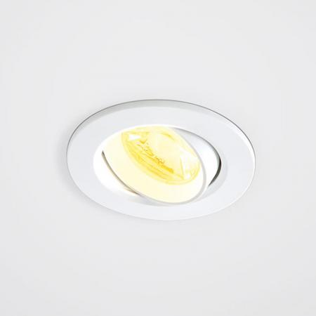 EVN LED Decken-Einbaustrahler mit warmweißem Licht rund weiß IP20 7W 3000K EinbauØ68