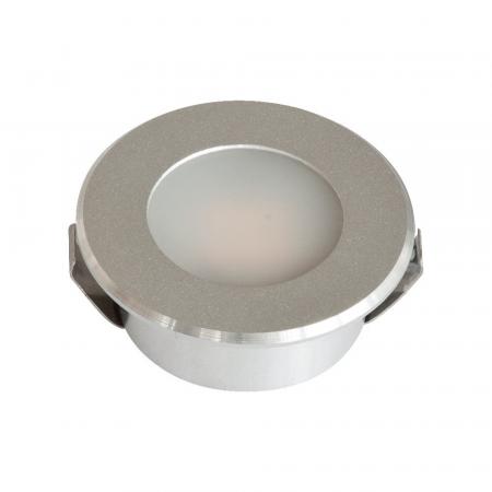 EVN LED Decken-Einbaustrahler mit warmweißem Licht  rund silber IP20 12V/DC 1.2W 3000K EinbauØ30