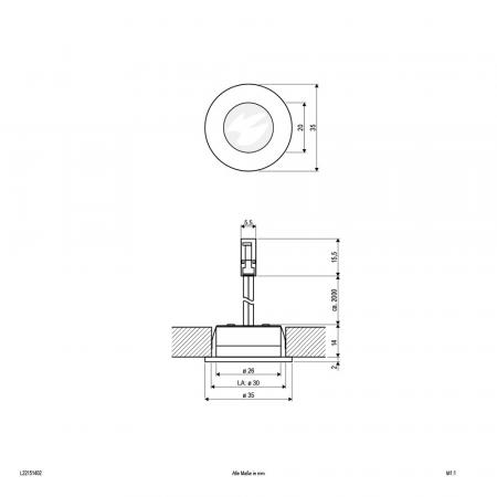 EVN LED Decken-Einbaustrahler mit warmweißem Licht  rund silber IP20 12V/DC 1.2W 3000K EinbauØ30