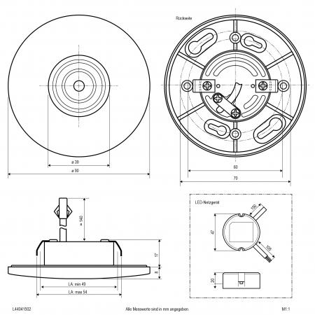 EVN LED Deckeneinbauleucht inkl. Netzgerät L44041502