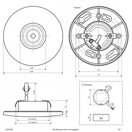 EVN LED Deckeneinbauleucht inkl. Netzgerät L44041602