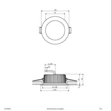 EVN L4415019902 SOLIDO RGBW LED Deckeneinbauleuchte 15W 3000K RGBW Weiß IP54 Einbaudurchmesser 85mm