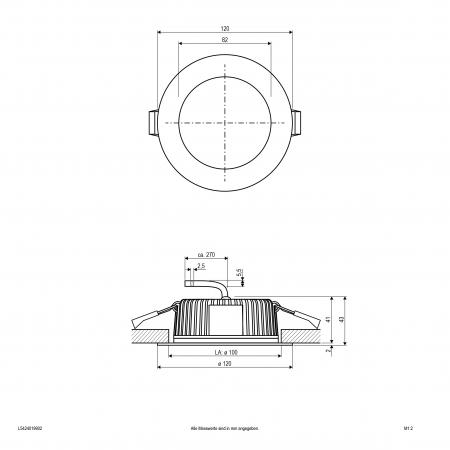 EVN L5424019902 RGBW-LED Deckeneinbauleuchte weiß Ø120 mm Einbaudurchmesser 100 mm