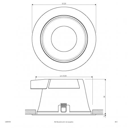 EVN L54250125 WUFO LED Deckeneinbauleuchte 25W 3000K/4000K/5700K dimmbar IP54 Einbaudurchmesser 200 mm