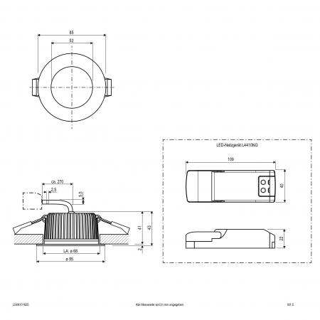 EVN LED Downlight mit einstellbarer Farbtemperatur L54N101625