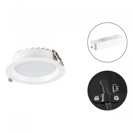 EVN LD54150125 LED Deckeneinbauleuchte | 15 W | 1380–1580 lm | 3000–5700 K | Ø 145 mm | DALI/DALI-2 dimmbar | Einbaudurchmesser 120 mm