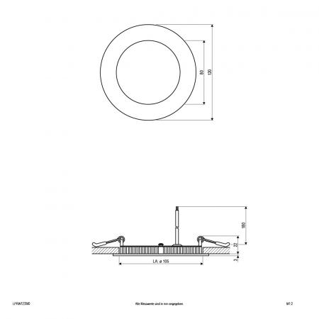 EVN LED Einbaupanel mit universalweißem Licht rund weiß IP20 9W 4000K 630lm EinbauØ105