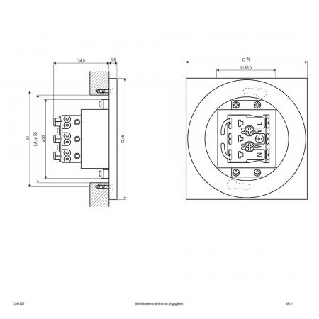EVN Edelstahl LED Wandeinbauleuchte IP44 1.8W 3000K 55lm