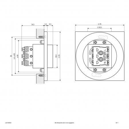 EVN LED Wandeinbauleuchte, IP44 LQ41840AD