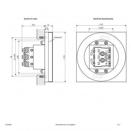 EVN LED Wandeinbauleuchte, IP44 LQ41840WF