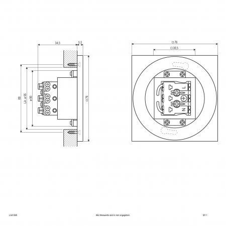 EVN LED Wandeinbauleuchte, IP44 LQ41840