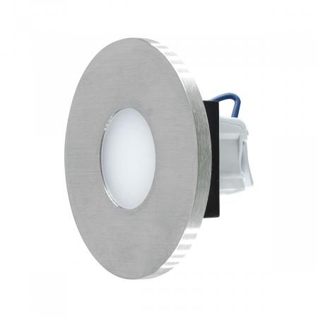 EVN LR01802 LQ-Serie LED Wandeinbauleuchte 1,8W 3000K Edelstahl IP44 55lm Einbaudurchmesser 55mm