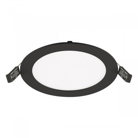 LED Einbaupanel rund 12W 3000K/4000K schwarz IP54 170mm Einbaudurchmesser 157mm