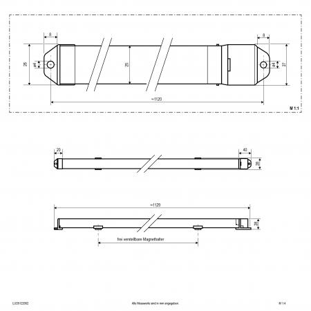 EVN LED-Sanierungseinsatz- Ersatz für T5 1,2m, DALI LUD5122002