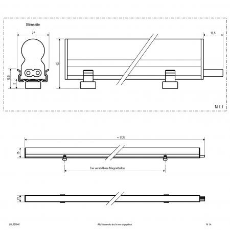 EVN LED-Deckenanbauleuchte - 1129mm LUL121840