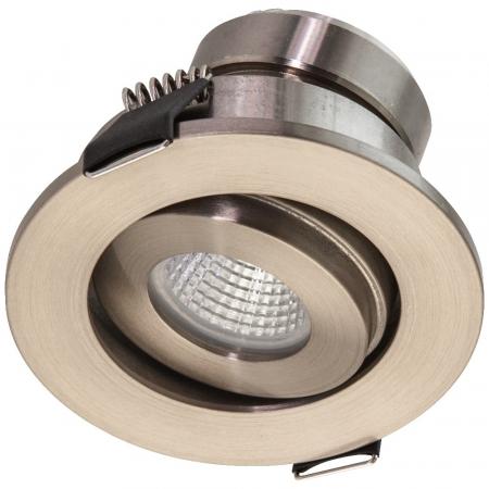 EVN LED Decken-Einbaustrahler mit warmweißem Licht dimmbar feuchtraumgeeignet rund schwenkbar IP44 3W 3000K EinbauØ50