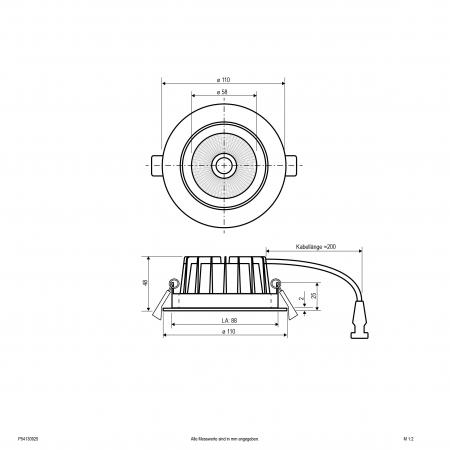 EVN LED Deckenleuchte, schwenkbar mit Netzgerät P54130925