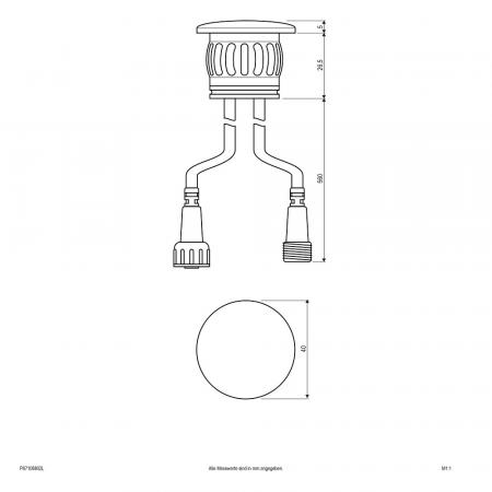 EVN LED Bodeneinbauspot für Innen & Außen rund IP67 12V/DC 0.5W 3000K EinbauØ28