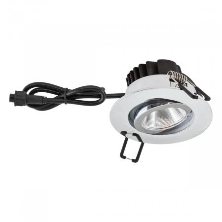 EVN PC650061140 COB LED Deckeneinbauleuchte 6W 4000K IP65 Chrom Einbaudurchmesser 68 mm