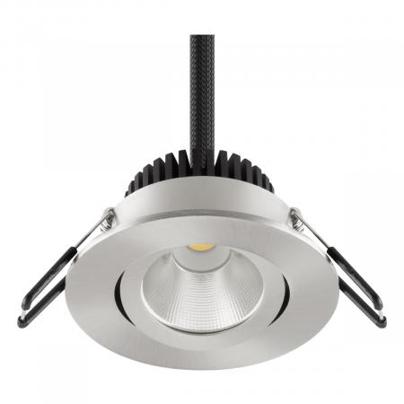 EVN LED Decken-Einbaustrahler mit warmweißem Licht dimmbar  rund schwenkbar EDS IP20 6W 3000K 528lm EinbauØ68