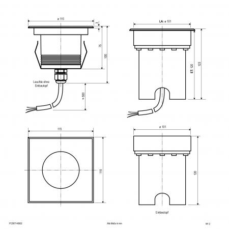 EVN LED Bodeneinbauleuchte, IP67 PCS67140902