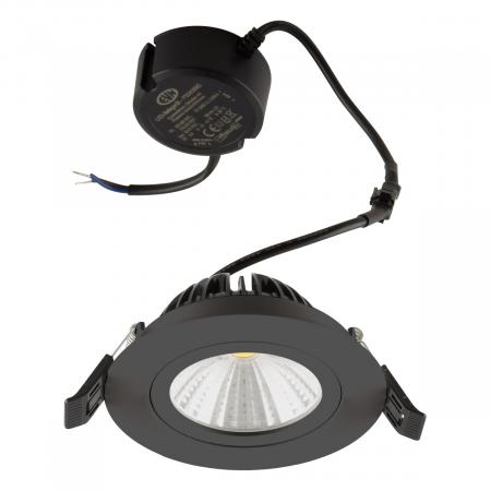EVN PS54060940 COB LED Deckeneinbauleuchte 5,5W 4000K Schwarz schwenkbar IP54 Einbaudurchmesser 68 mm
