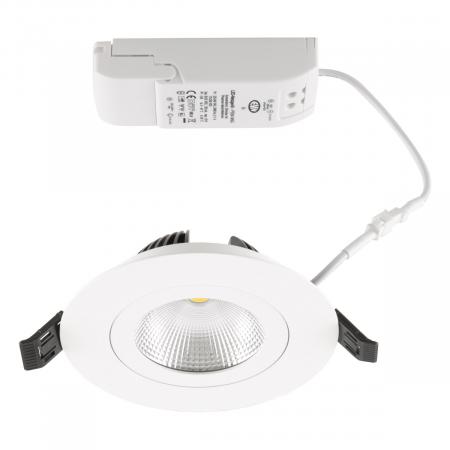 EVN PS54140140 COB LED Deckeneinbauleuchte Weiß 14,5W 4000K schwenkbar Einbaudurchmesser: 100 mm