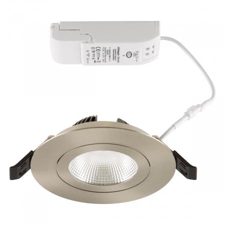 EVN PS54141340 COB LED Deckeneinbauleuchte Edelstahl 14W 4000K schwenkbar Einbaudurchmesser: 100 mm