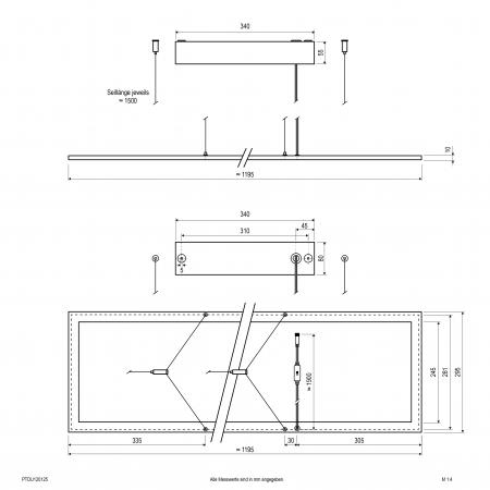 EVN LED Pendelleuchte mit CCT Switch PTDU120125