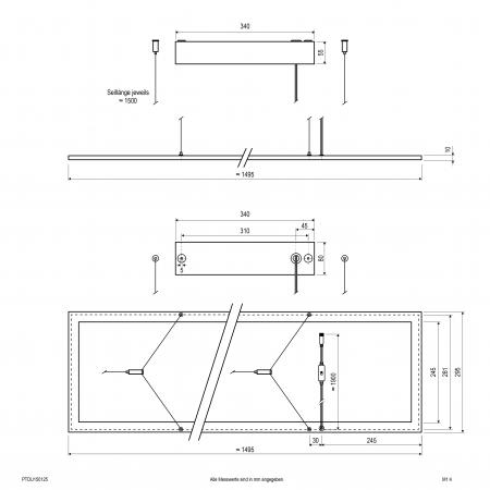 EVN LED Pendelleuchte mit CCT Switch PTDU150125