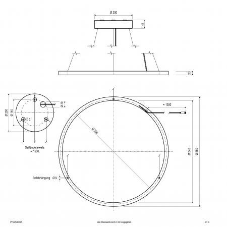 EVN LED Pendelleuchte mit CCT Switch PTSU580125