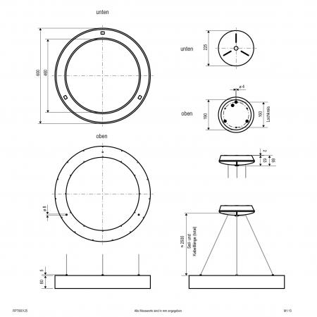 EVN LED Pendelleuchte mit CCT Switch RPT600125