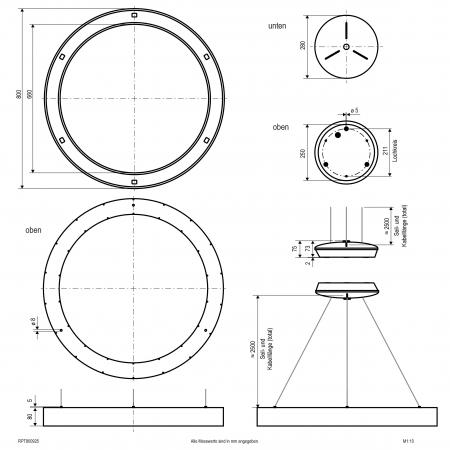 EVN LED Pendelleuchte mit CCT Switch RPT800925